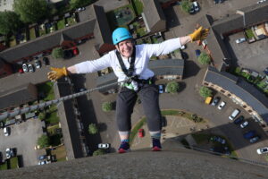 Abi White Abseiling For Crossways Counselling